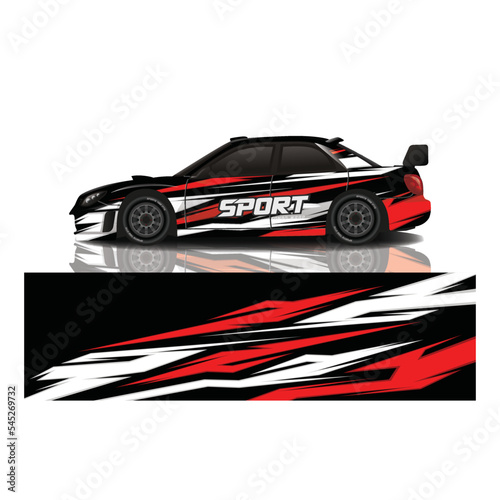 Car decal wrap design vector