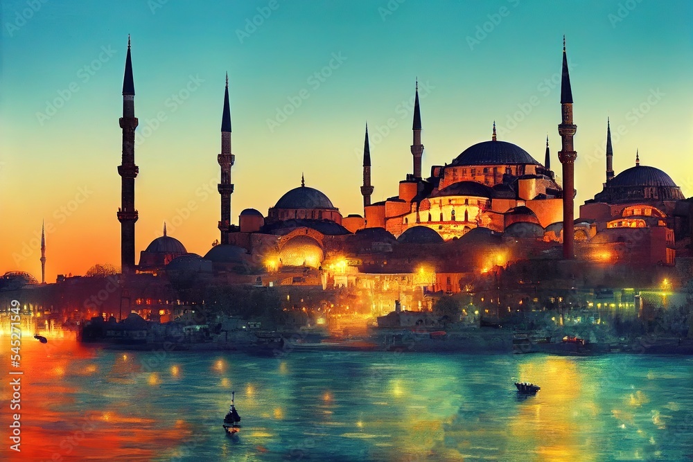 Fototapeta premium Istanbul the capital of Turkey, eastern tourist city.
