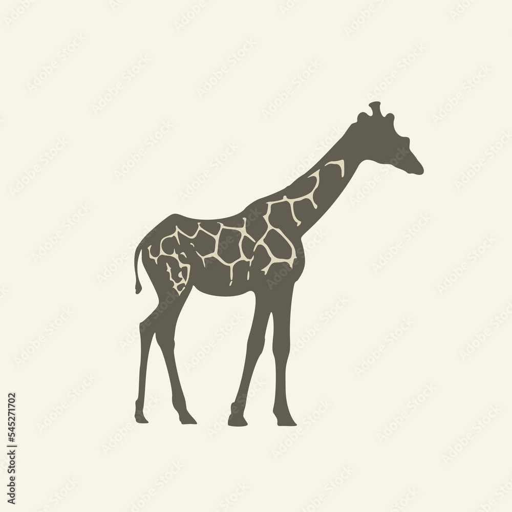 Fototapeta premium Flat giraffe illustration