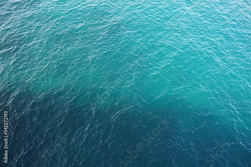 turquise sea rippled surface