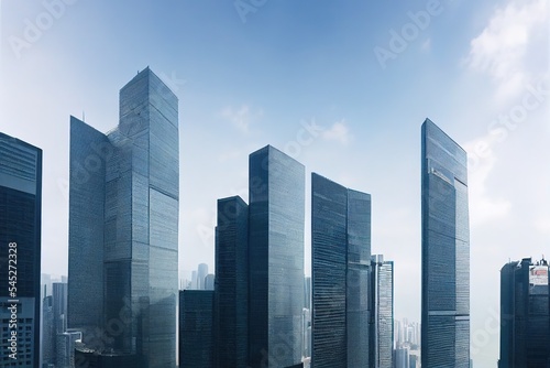 Commercial buildings in Hongkong are low angle  China 