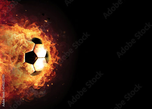Soccer Ball on Fire photo