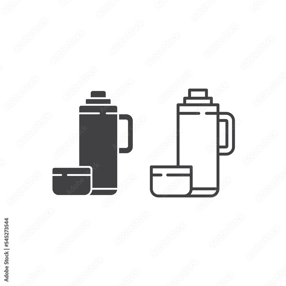 Thermo Icon, Thermos Bottle Icon, Vacuum Flask Icon Vector Illustration Eps10 Thermo Icon, Thermos Bottle Icon, Vacuum Flask Icon Vector Illustration Eps10