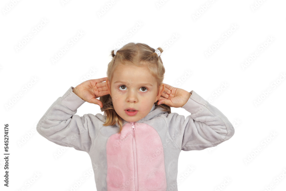 Cute little girl expressing her emotions Cute little girl expressing her emotions