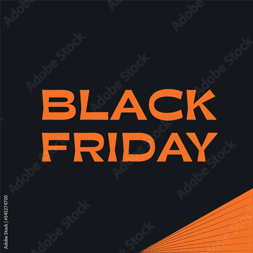 Black Friday poster. Commercial discount event banner.Vector business illustration. Ad sign.