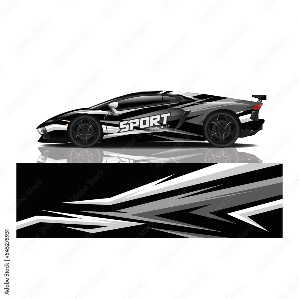 Car decal wrap design vector Car decal wrap design vector