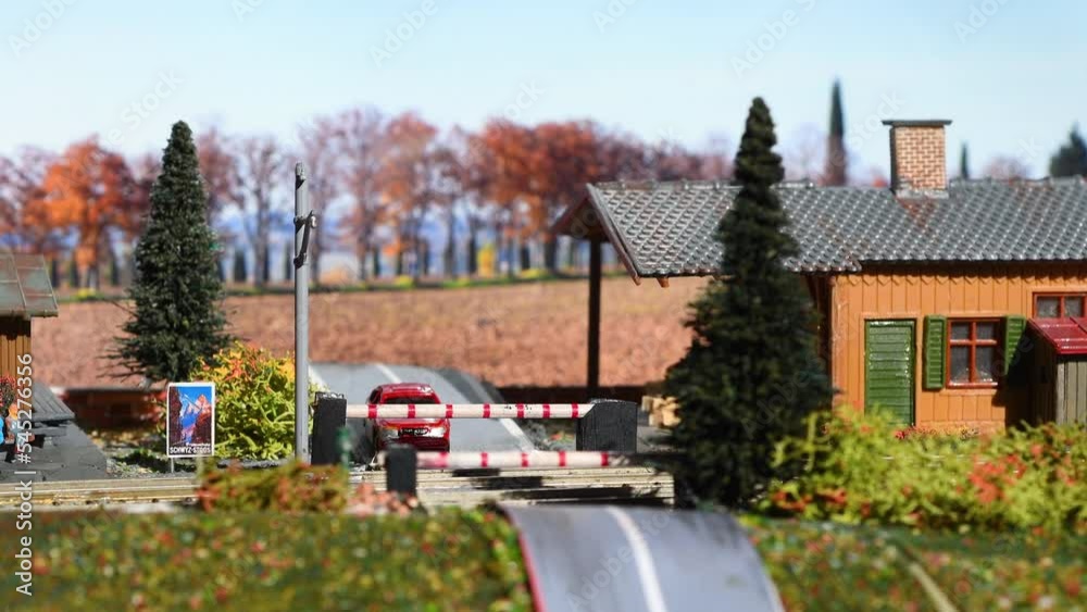 Steam locomotive model train. Model train in miniature. Model railway. Railway modelling.