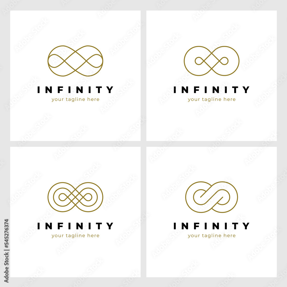 Four elegant infinity logo. Four elegant infinity logo.