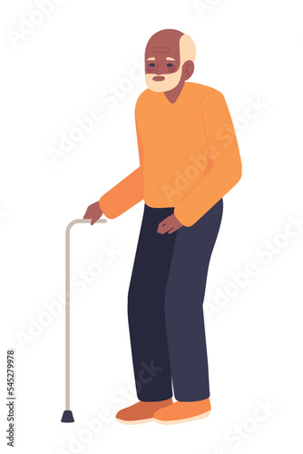 old man with walk stick