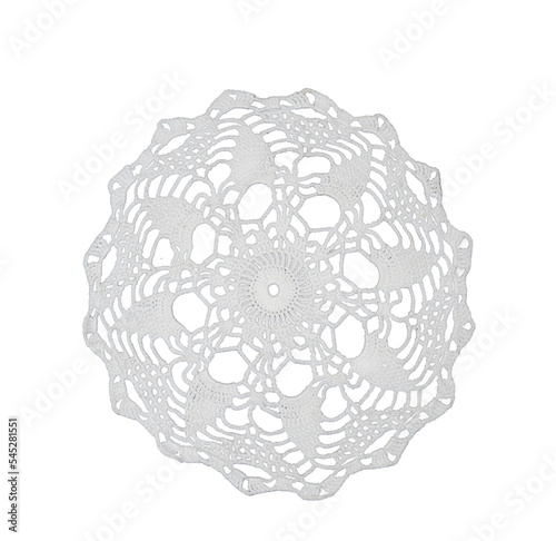an embroidered crochet doily photo