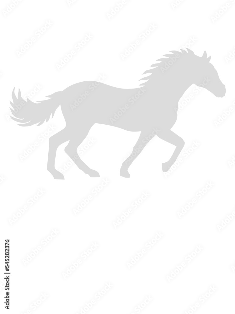 Rennendes Pferd Silhouette Design 