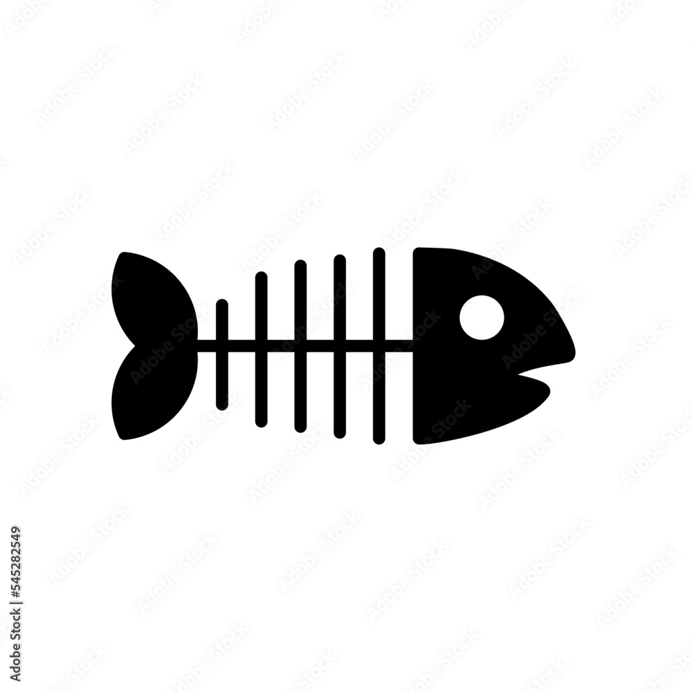 fish skeleton - vector icon fish skeleton - vector icon