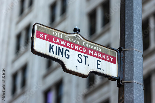Canvas Print King Street East, Old Town Toronto, St