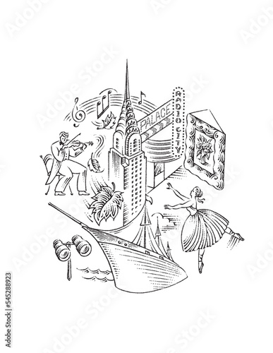 illustration of city