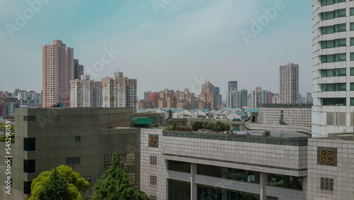 Photography Beautiful and tall towers of Shanghai, China
