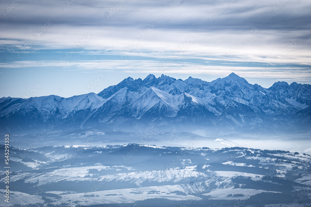 snow covered Tatra mountains