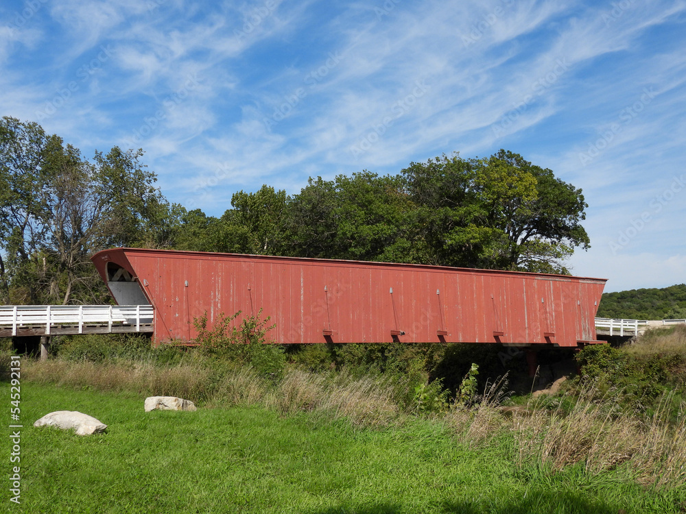 Hogback covered bridge in Madison County Iowa