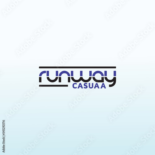 runway vector logo design idea