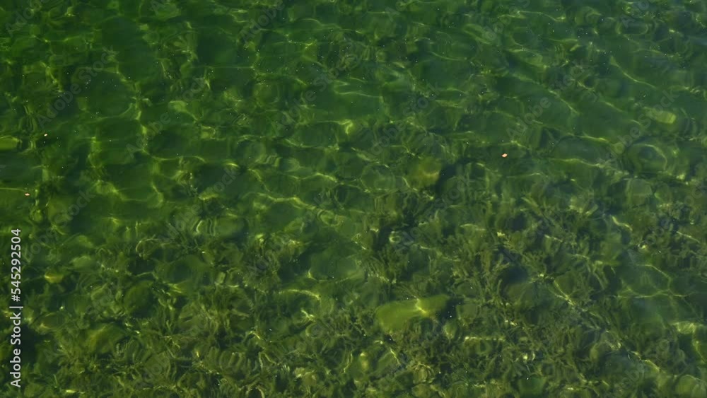 Ripples on the water. Azure crystal clean green water. Natural background Ripples on the water. Azure crystal clean green water. Natural background