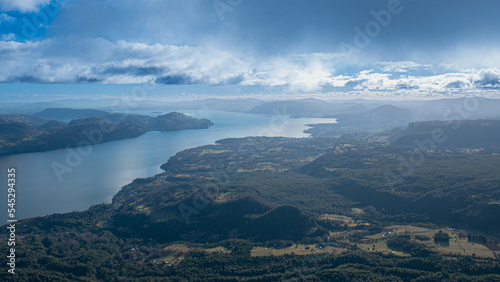 Lago calafquen desde cerro el Diuco, coñaripe. photo