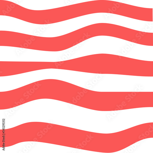 curved red and white stripes