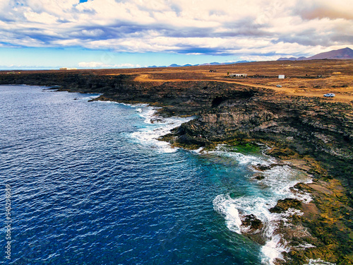 Cliff on the coast of Lanzarote photo