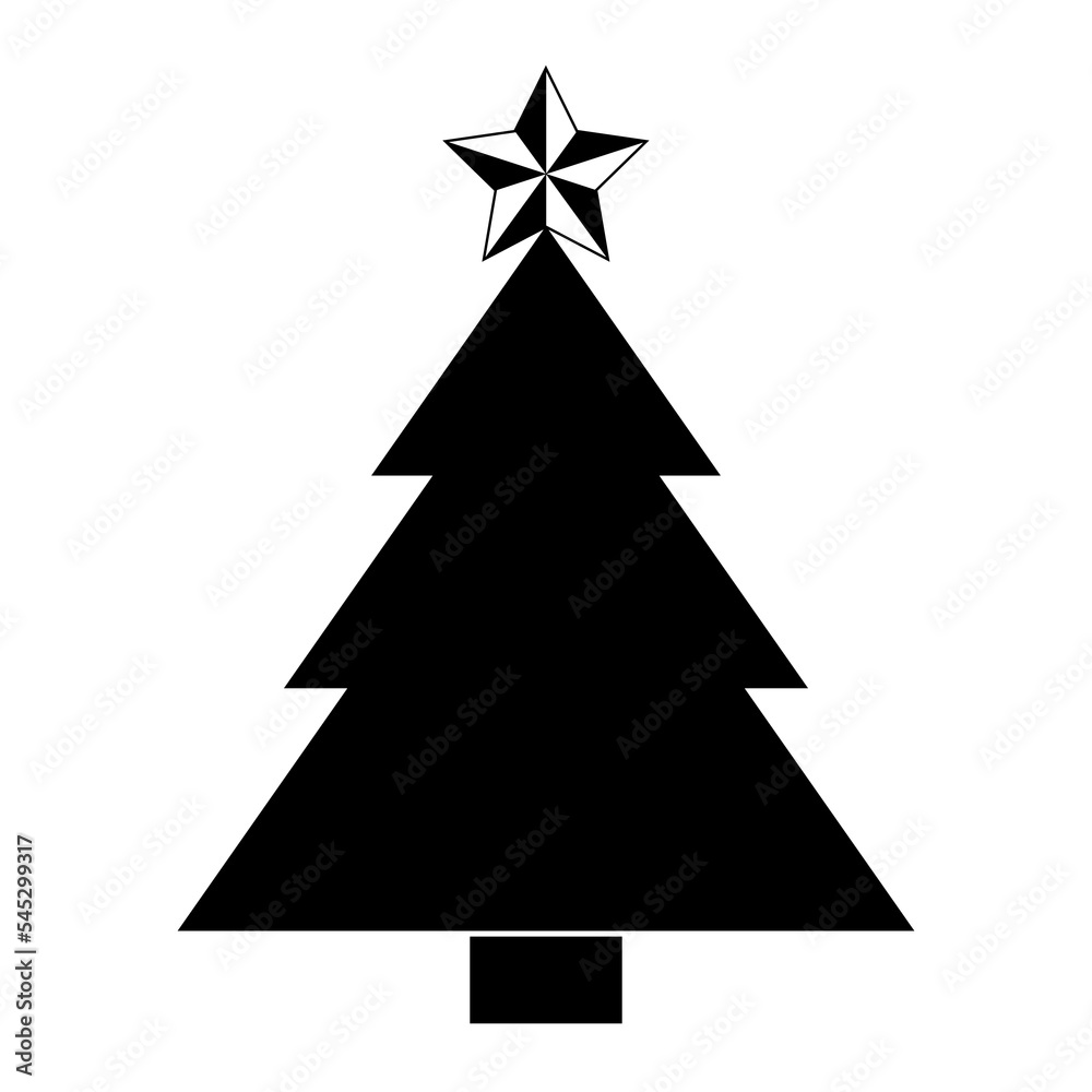 Simple illustration of Christmas tree Concept for Christmas holiday
