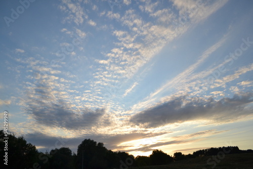 sunset in the sky