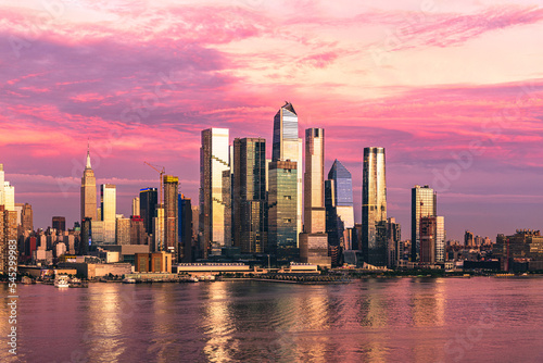 Epic Sunset over Hudson Yards and Midtown Manhattan
