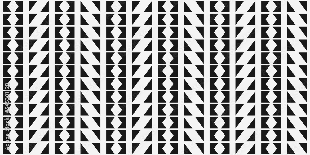 Black geometric shapes create a texture pattern. For print and interior design vector pattern.