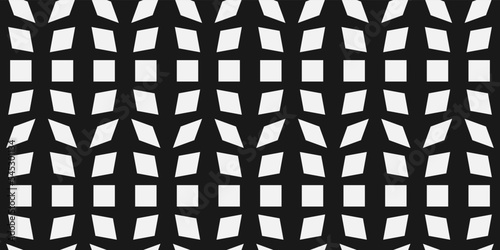 The black quads create a texture pattern. For print and interior design vector pattern.