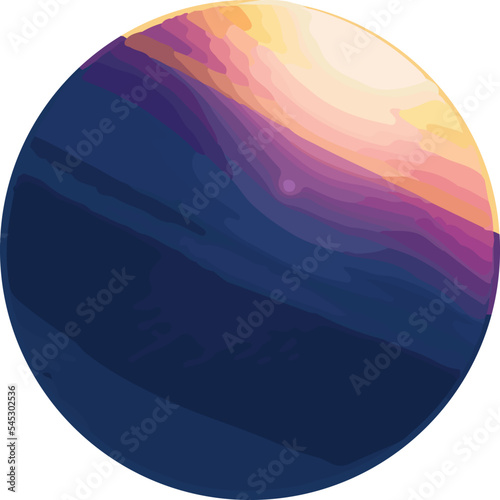 Space planets, asteroid, moon, fantastic world game vector .