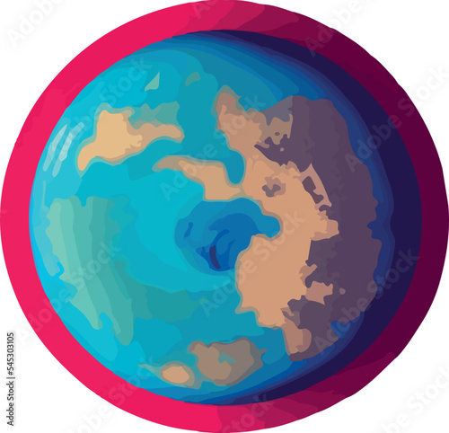 Space planets, asteroid, moon, fantastic world game vector .