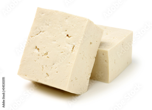 tofu on a white background