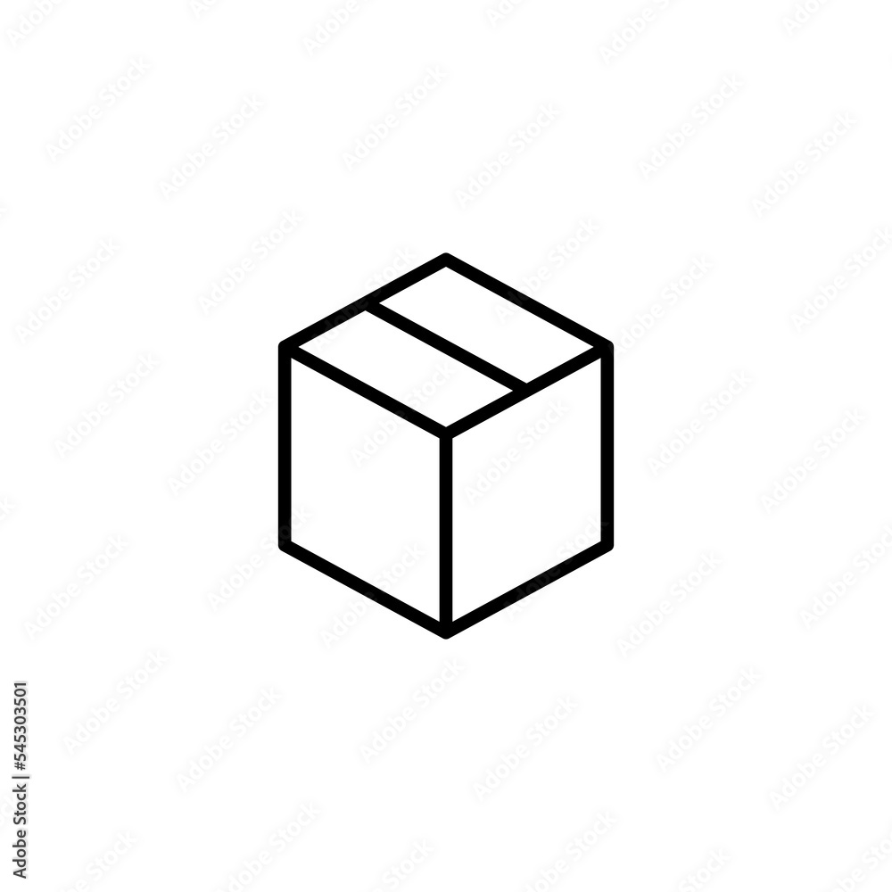 Box icon vector illustration. box sign and symbol, parcel, package Box icon vector illustration. box sign and symbol, parcel, package