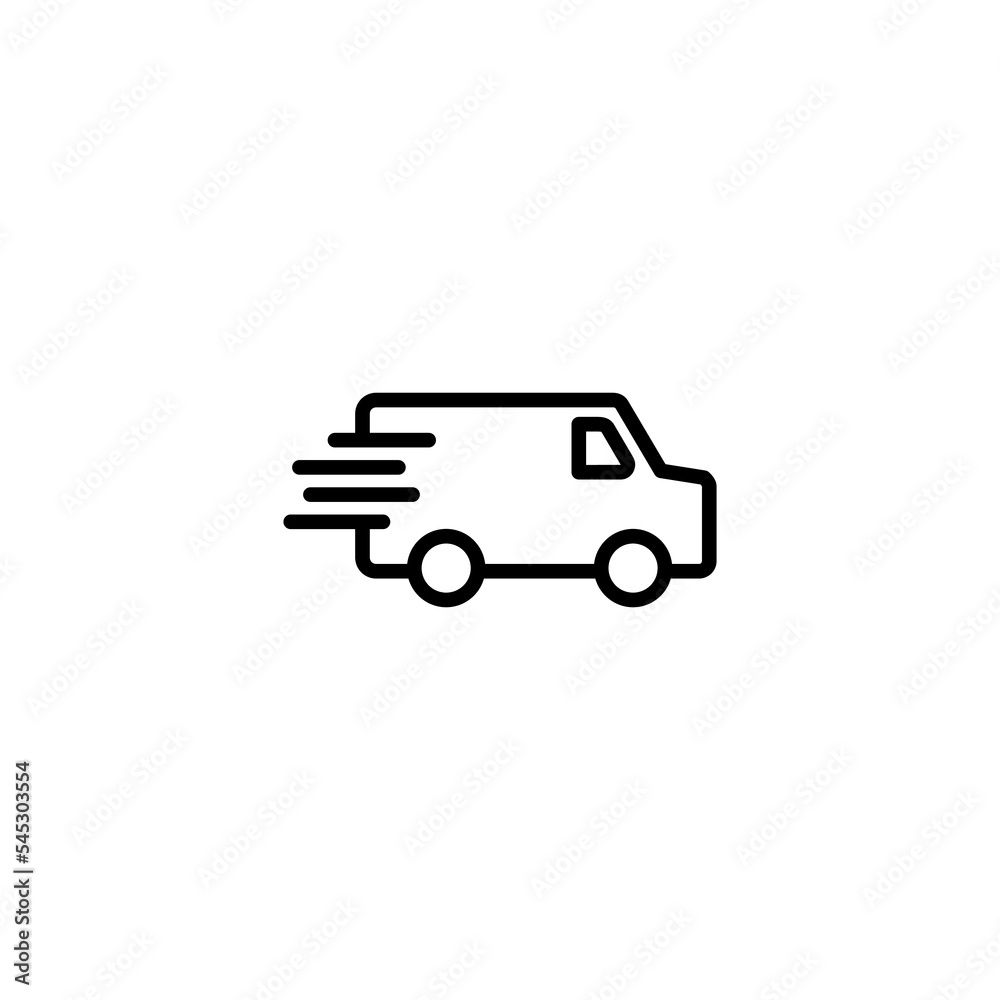 Delivery truck icon vector illustration. Delivery truck sign and symbol. Shipping fast delivery icon Delivery truck icon vector illustration. Delivery truck sign and symbol. Shipping fast delivery icon