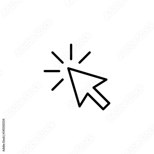 Click icon vector illustration. pointer arrow sign and symbol. cursor icon