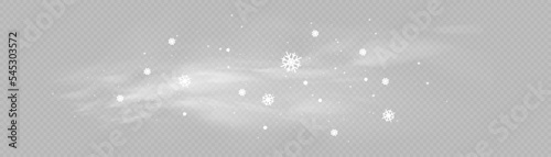 Tela Snowstorm effect, blizzard and whirlwind on transparent background