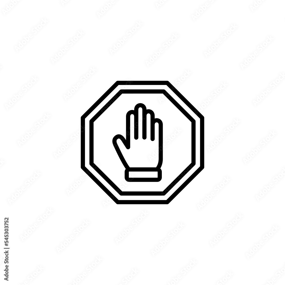 Stop icon vector illustration. stop road sign. hand stop sign and symbol. Do not enter stop red sign with hand Stop icon vector illustration. stop road sign. hand stop sign and symbol. Do not enter stop red sign with hand