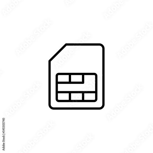Sim card icon vector illustration. dual sim card sign and symbol