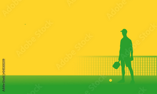 Cool editable vector background of pickleball theme great for any graphic design media