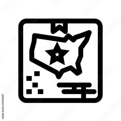 American Flag Map World Icon
