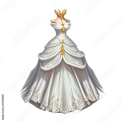 Dress Up Game Asset Princess with Transparent Background