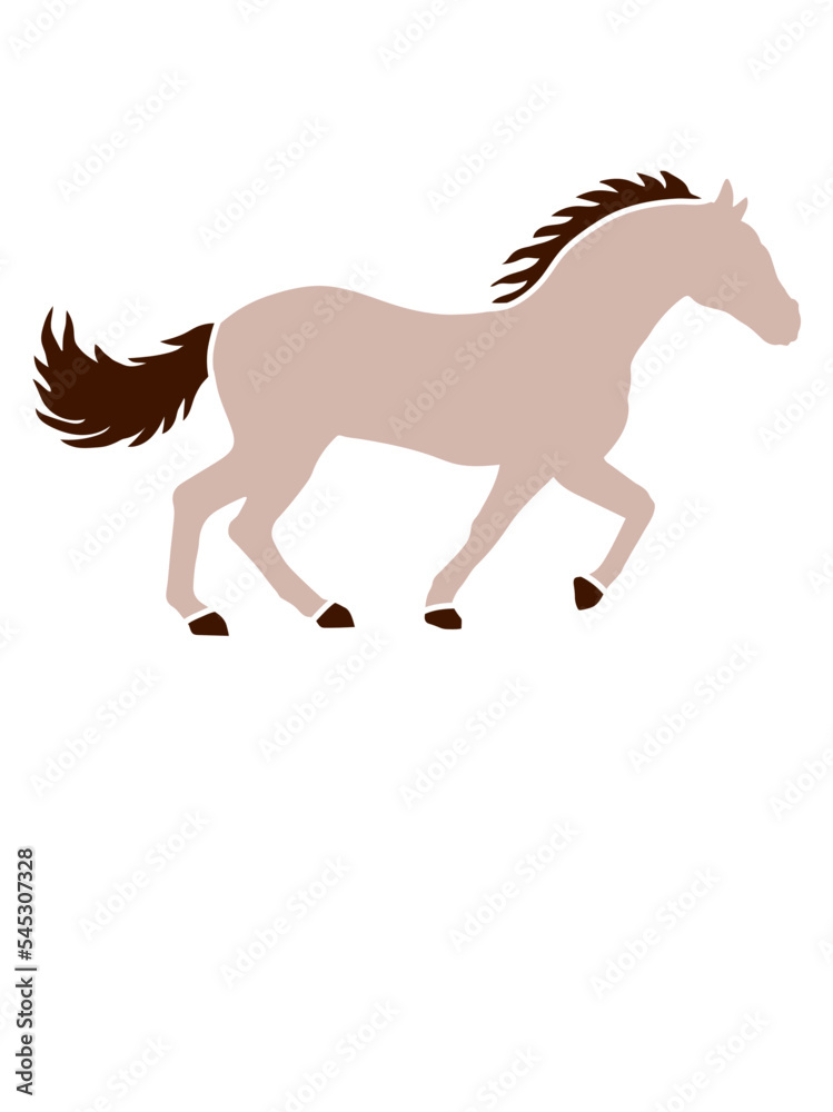 Obraz premium Design Rennendes Pferd Silhouette 