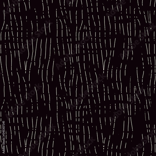 Sketched organic, natural, wooden seamless pattern. Freehand surface print. Handdrawn background. Dash striped texture