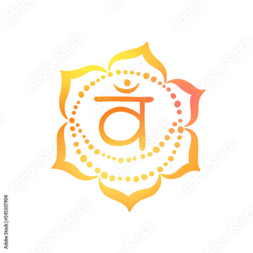 Swadhisthana - the second primary chakra, is said to be blocked by fear, especially the fear of death. Opening this chakra can boost creativity, manifested desire and confidence. Vector. Ayurveda (ID: 545307904)