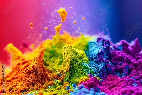 holi paint color powder explosion close up image, hindi celebration concept, india festivity day