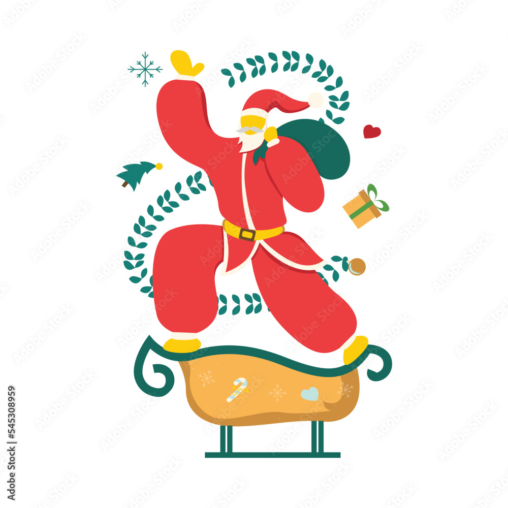 Santa going to gifts Santa going to gifts