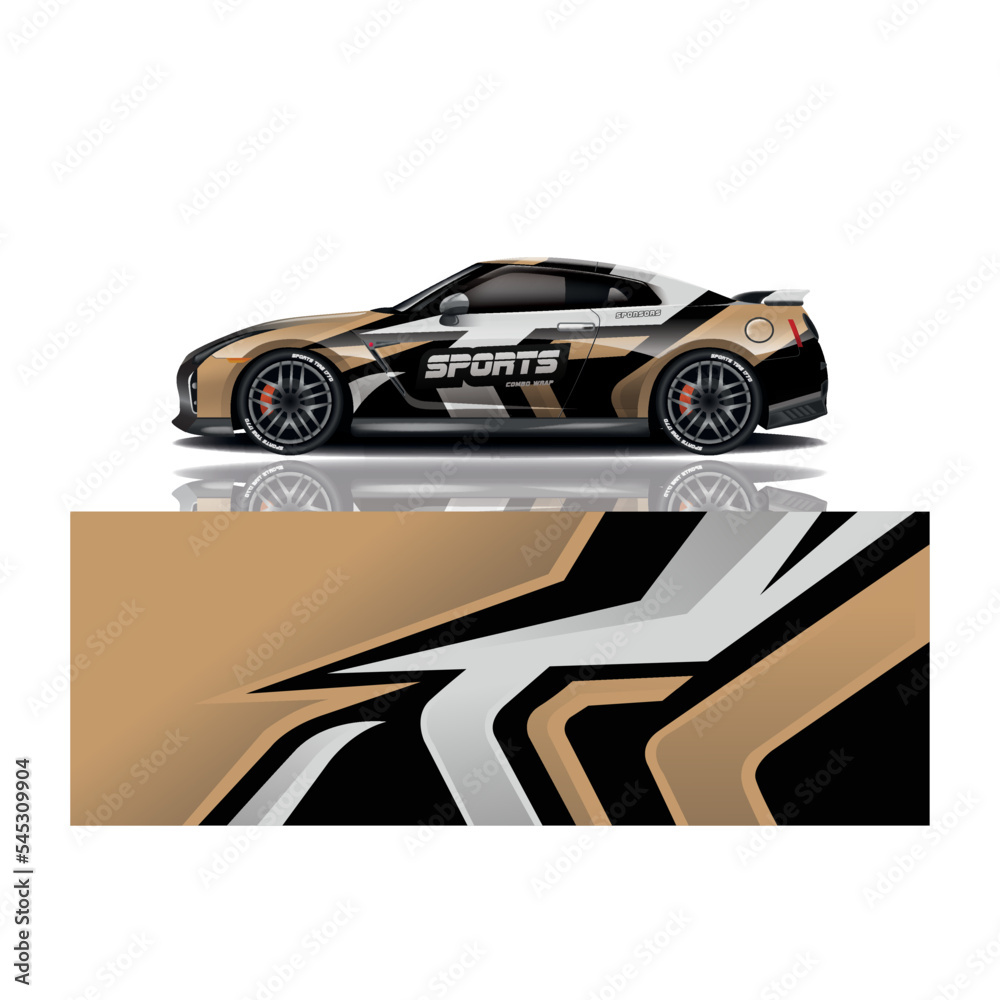Car decal wrap design vector Car decal wrap design vector