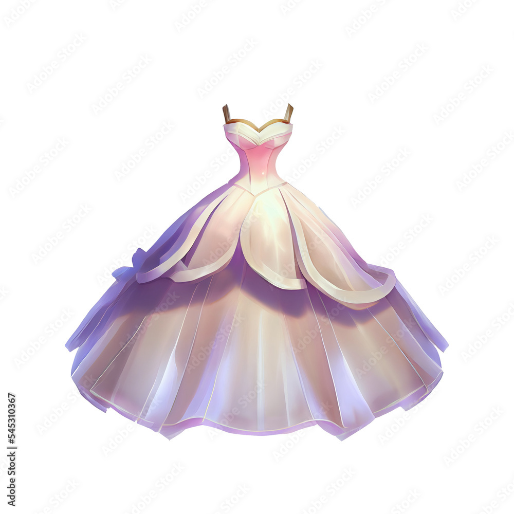 Dress Up Game Asset Princess with Transparent Background